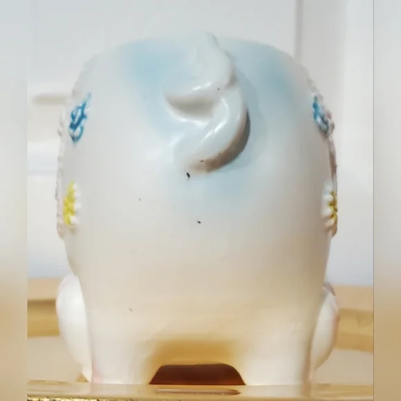 Vntg Napco 7" Mother Pig with 4 Pigglets Planter Made in Japan - Picture 8 of 9